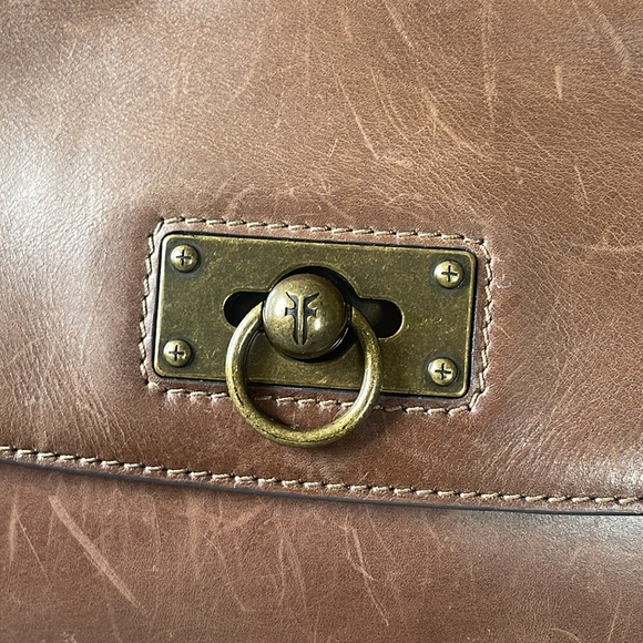 Frye Farrah Top Handle Brown Leather satchel bag - Picture 3 of 16